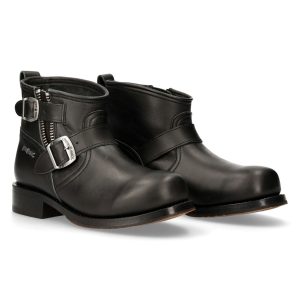 Bottines New Rock En Cuir Itali Noir Livraison rapide 24