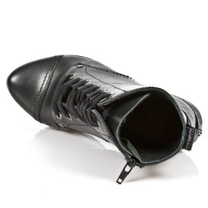 nouveau produit Bottines New Rock Magneto En Cuir Itali Et Nomada Noirs 19