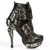 Bottines New Rock Magneto En Cuir Nomada Noir Et… grande promotion 28