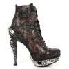 online boutique Bottines New Rock Magneto En Cuir Vintage Flower 28