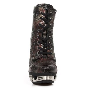 online boutique Bottines New Rock Magneto En Cuir Vintage Flower 13