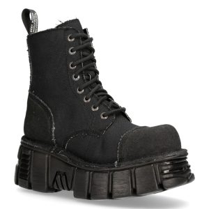 Bottines New Rock Metallic Noires destockage 12