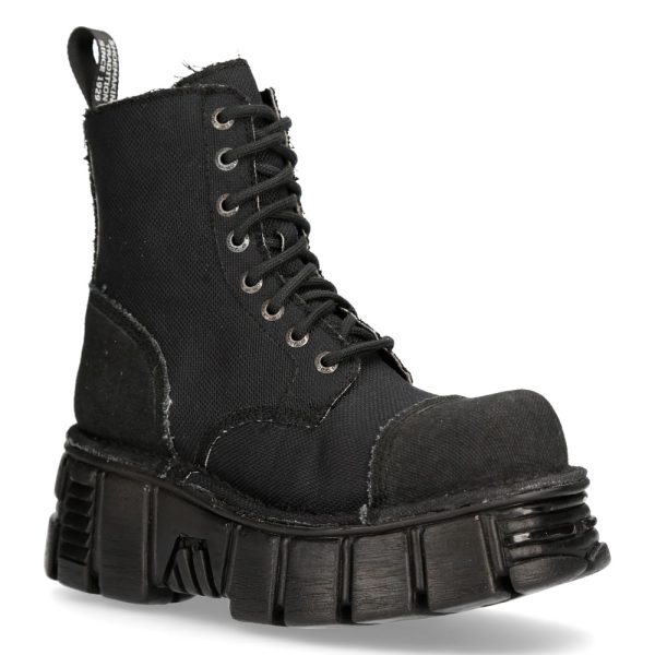 Bottines New Rock Metallic Noires destockage 3