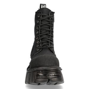 Bottines New Rock Metallic Noires destockage 14