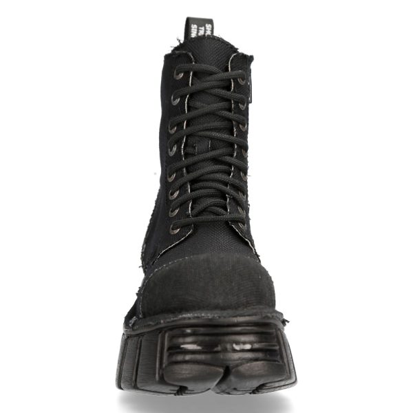 Bottines New Rock Metallic Noires destockage 4