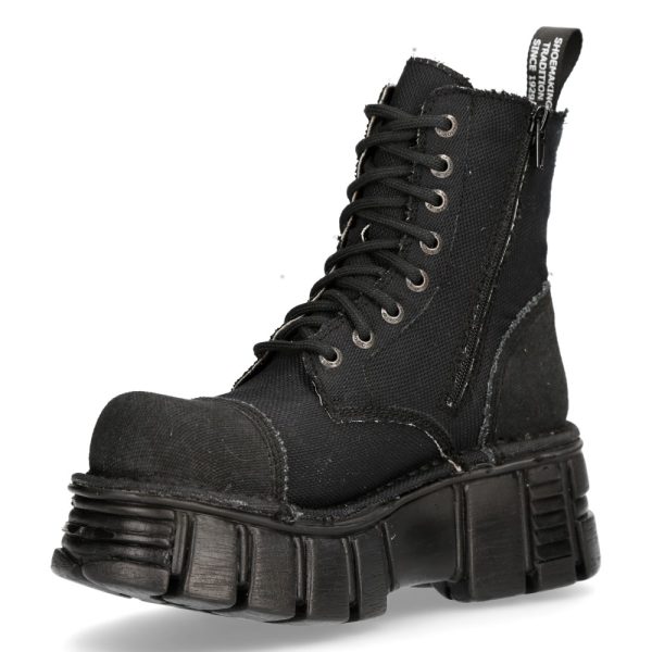 Bottines New Rock Metallic Noires destockage 5