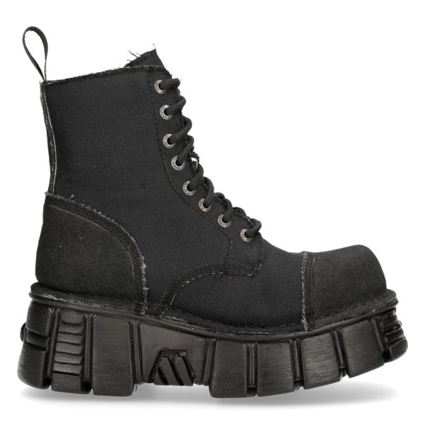 Bottines New Rock Metallic Noires destockage 1