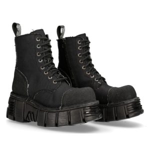 Bottines New Rock Metallic Noires destockage 24