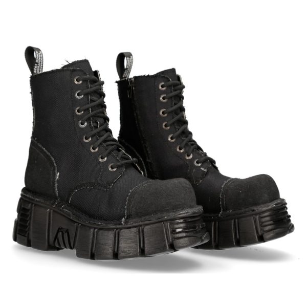 Bottines New Rock Metallic Noires destockage 9