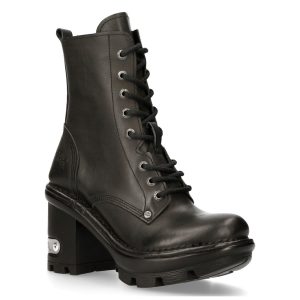 Bottines New Rock Neotyre En Cuir Noir Protections acheteurs 12