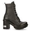 Bottines New Rock Neotyre En Cuir Noir Protections acheteurs 28