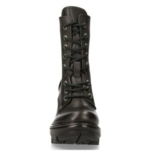 Bottines New Rock Neotyre En Cuir Noir Protections acheteurs 14