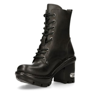 Bottines New Rock Neotyre En Cuir Noir Protections acheteurs 16