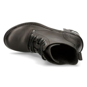 Bottines New Rock Neotyre En Cuir Noir Protections acheteurs 22