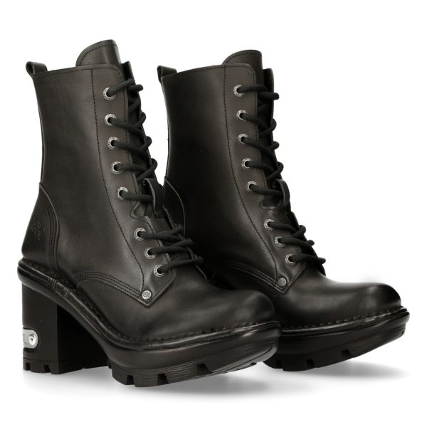 Bottines New Rock Neotyre En Cuir Noir Protections acheteurs 9