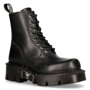 Bottines New Rock Newmili Reactor En Cuir Noir De super promotions disponibles 12