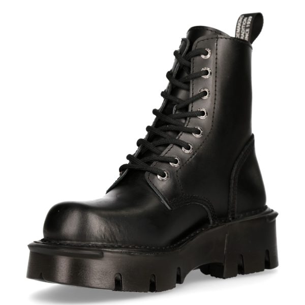 Bottines New Rock Newmili Reactor En Cuir Noir De super promotions disponibles 5