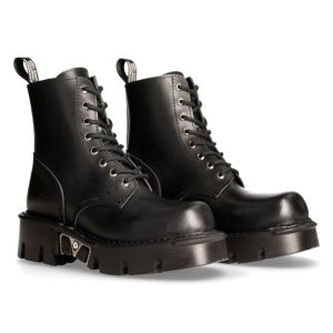 Bottines New Rock Newmili Reactor En Cuir Noir De super promotions disponibles 24