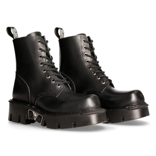 Bottines New Rock Newmili Reactor En Cuir Noir De super promotions disponibles 9