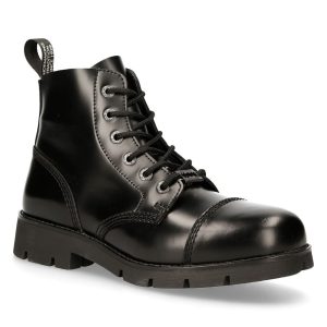 nouvelle saison Bottines New Rock Ranger En Cuir Antik Noir 12