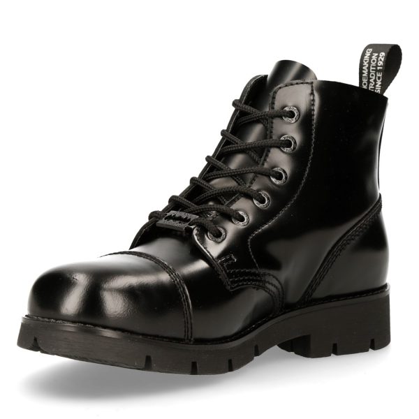 nouvelle saison Bottines New Rock Ranger En Cuir Antik Noir 5