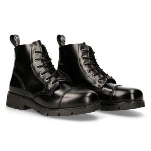 nouvelle saison Bottines New Rock Ranger En Cuir Antik Noir 24