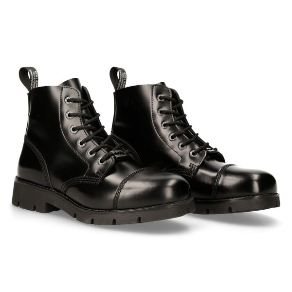 nouvelle saison Bottines New Rock Ranger En Cuir Antik Noir 9