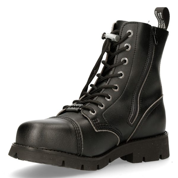 guranteed de qualité Bottines New Rock Ranger En Cuir Vegan Noir 5