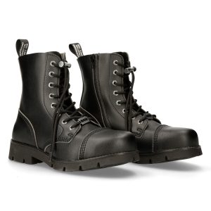 guranteed de qualité Bottines New Rock Ranger En Cuir Vegan Noir 24