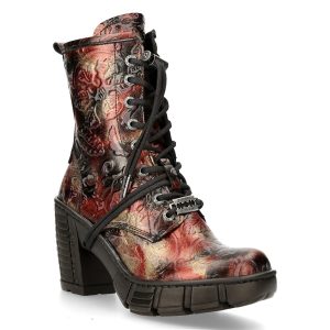 Pas Cher Magasin Soldes Bottines New Rock Trail En Cuir Vegan Vintage Flower… 12