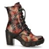 Pas Cher Magasin Soldes Bottines New Rock Trail En Cuir Vegan Vintage Flower… 28