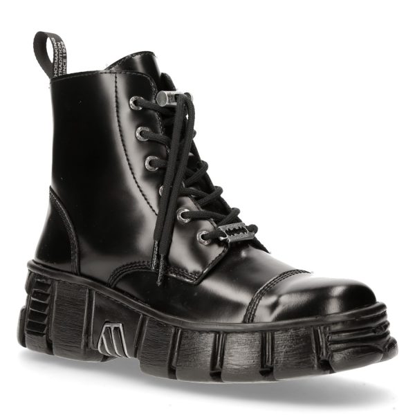 Bottines New Rock Wall Noires prix pas cher 3