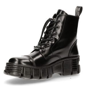 Bottines New Rock Wall Noires prix pas cher 16