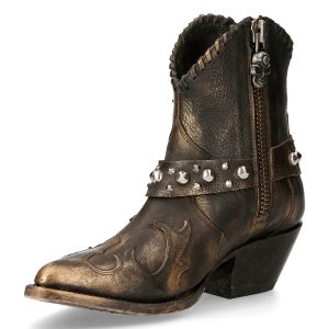 économies garanties Bottines New Rock West En Cuir Couleur Cuivre 16