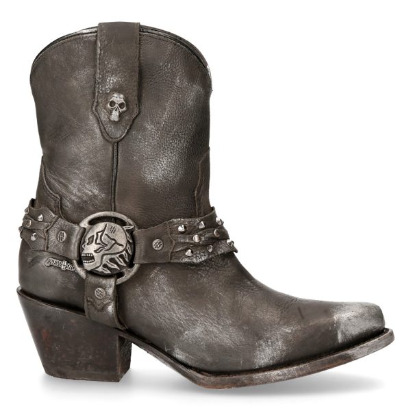 Pas Cher Magasin Soldes Bottines New Rock West Grises 1