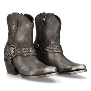 Pas Cher Magasin Soldes Bottines New Rock West Grises 24