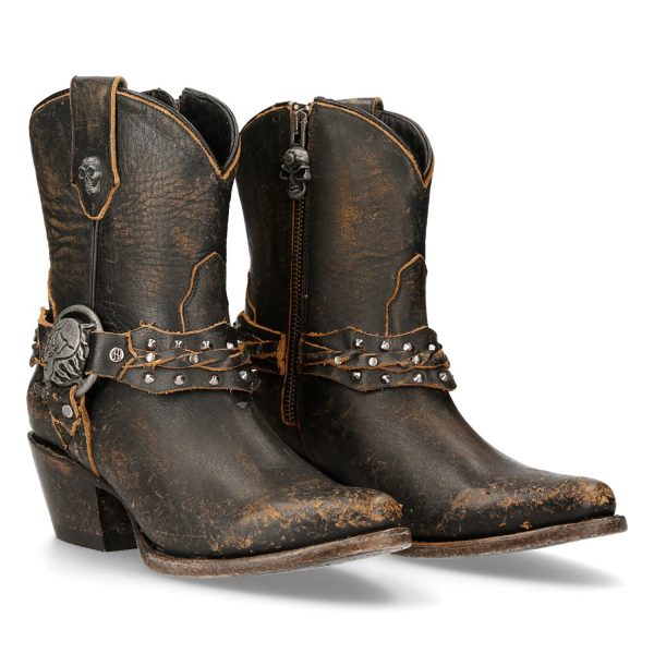 Bottines New Rock West Moka marque moins cher 9