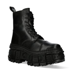 Bottines Plateformes New Rock Tank Noires marque pas cher en ligne 12