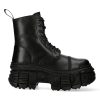 Bottines Plateformes New Rock Tank Noires marque pas cher en ligne 28