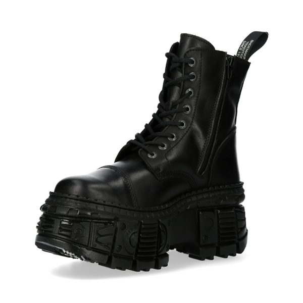 Bottines Plateformes New Rock Tank Noires marque pas cher en ligne 5