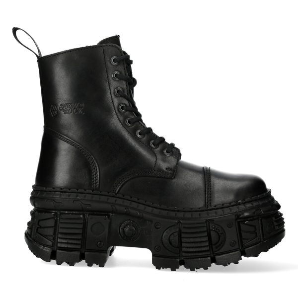 Bottines Plateformes New Rock Tank Noires marque pas cher en ligne 1