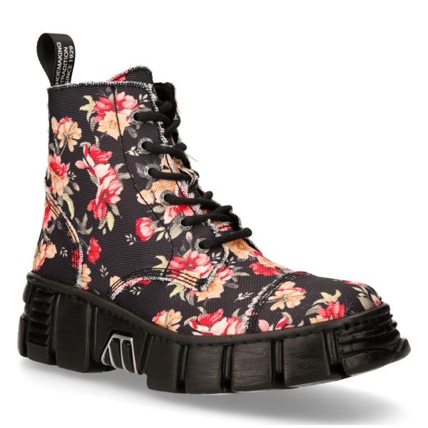 styles dernier cri Bottines Vegan New Rock Wall à Fleurs 3