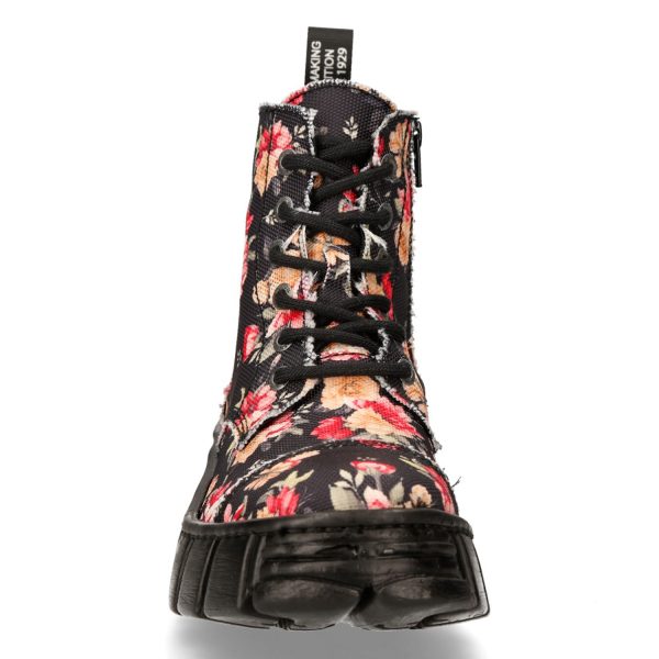 styles dernier cri Bottines Vegan New Rock Wall à Fleurs 4