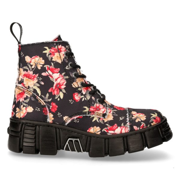 styles dernier cri Bottines Vegan New Rock Wall à Fleurs 1