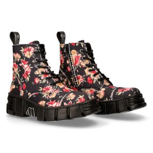 styles dernier cri Bottines Vegan New Rock Wall à Fleurs 24