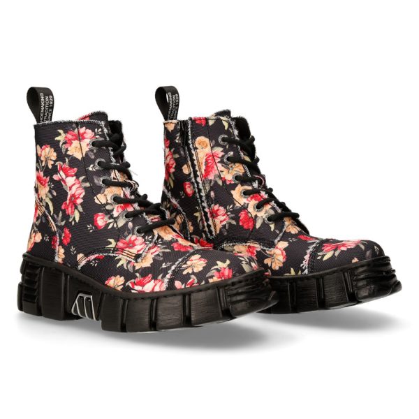 styles dernier cri Bottines Vegan New Rock Wall à Fleurs 9