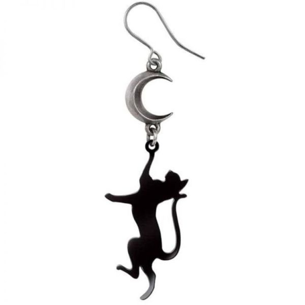 officiel ALCHEMY GOTHIC Boucle D’Oreille ‘Feline Moondream’ 1