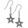 ALCHEMY GOTHIC Boucles D’Oreilles ‘Black Star’ vente luxe pas cher 5