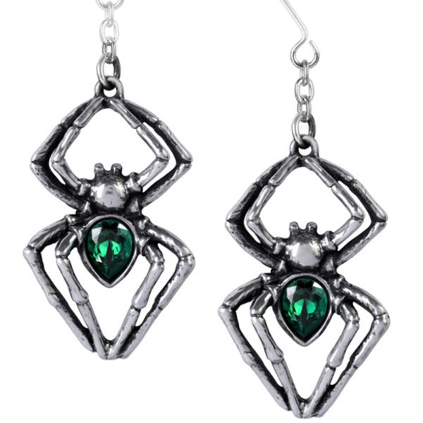 Retour gratuit en magasin. ALCHEMY GOTHIC Boucles D’Oreilles ‘Emerald Venom’ 3