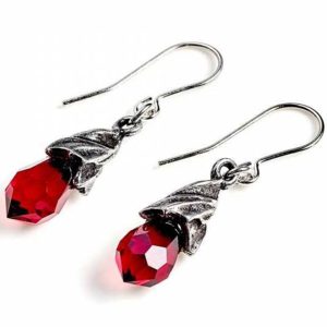 Meilleur Prix Garanti ALCHEMY GOTHIC Boucles D’Oreilles ‘Empyrean Tear’ Rouges 8